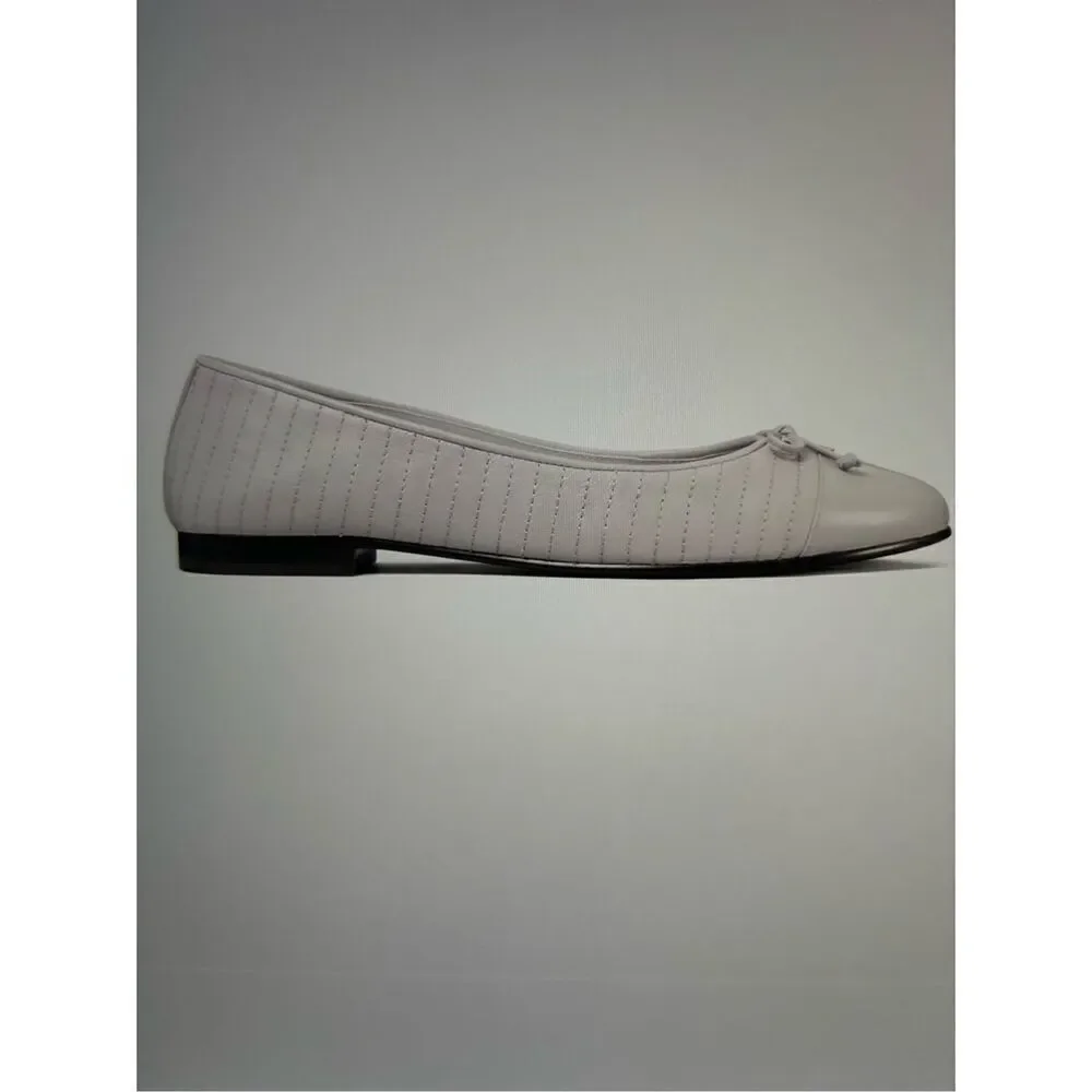 NWT Tory Burch Cap-Toe Quilted Ballet Flats